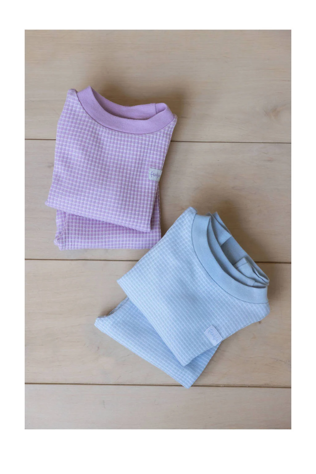 Feetje unisex wafel pyjama lichtblauw