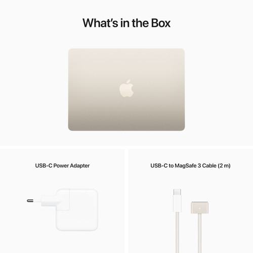 Apple MacBook Air (2022) Apple M2 (8 core CPU/8 core GPU) 16GB/256GB Sterrenlicht AZERTY