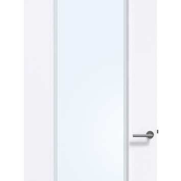 Arne & Bodil binnendeur ABD20 blank glas met matte rand - extra wit afgelakt