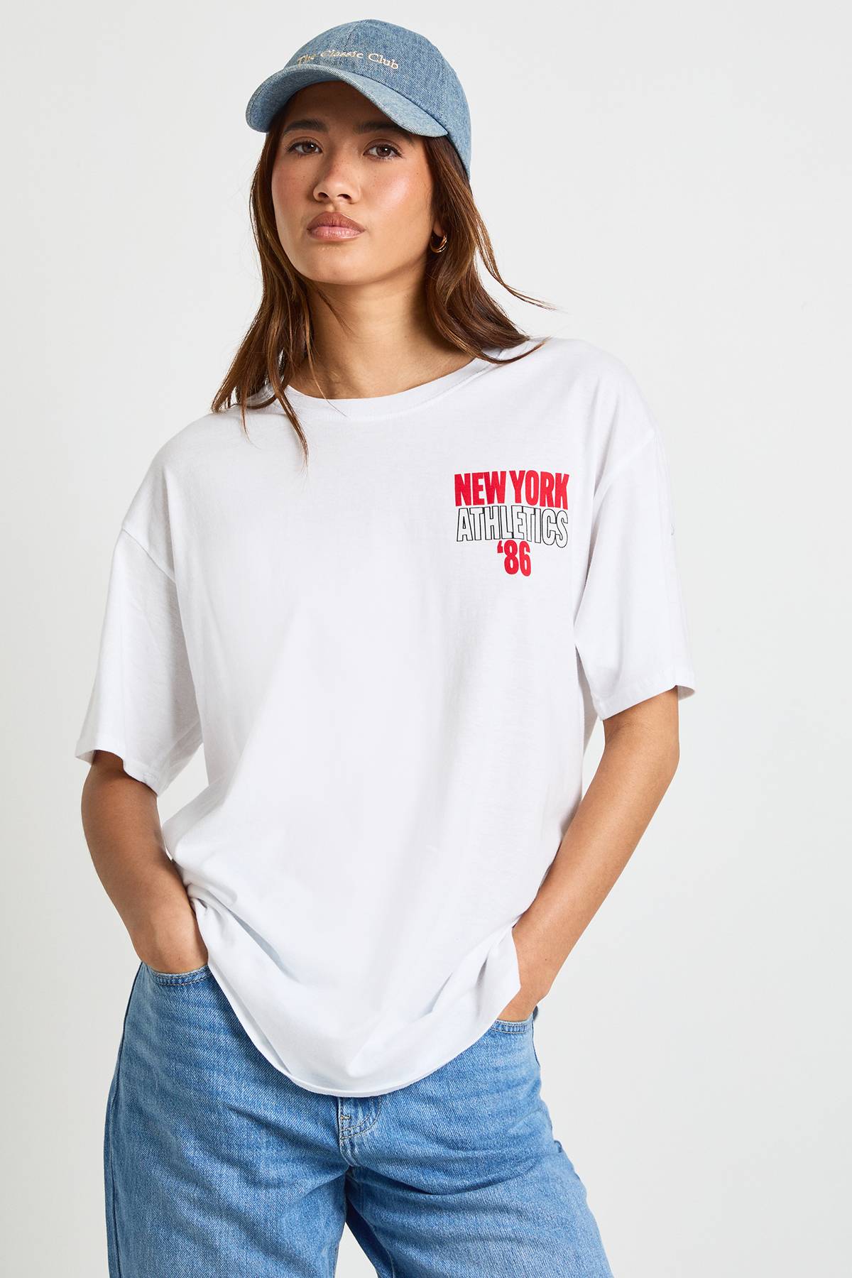 boohoo T-shirt Oversize Graphique New York Athletics 86