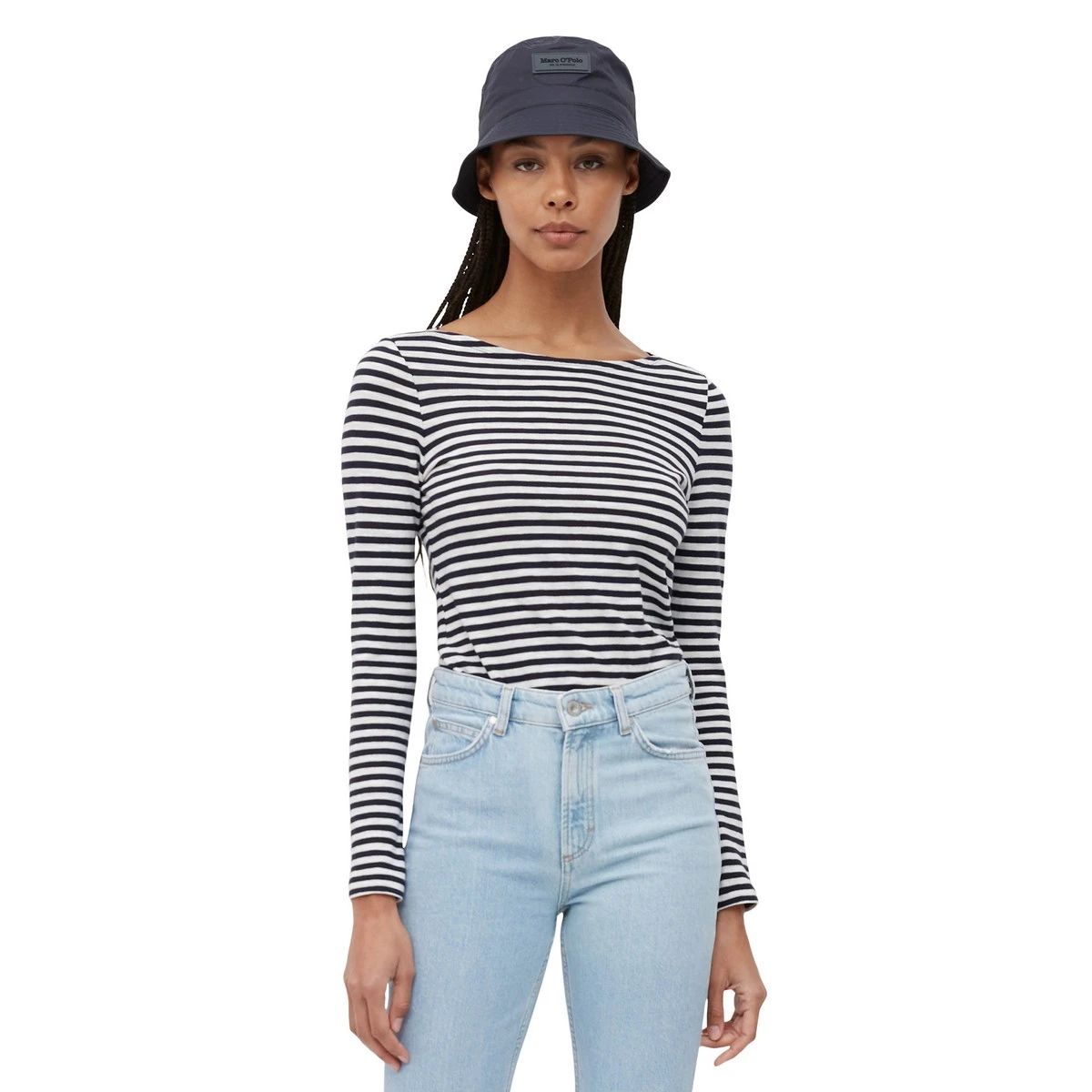 Dames Top 25021 top ls stripe structure
