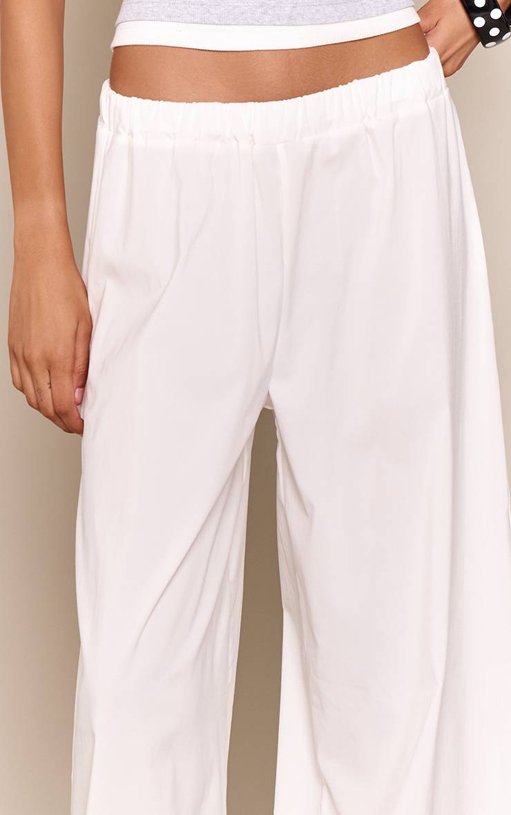 Blanc Pantalon Ballon Tissé Léger