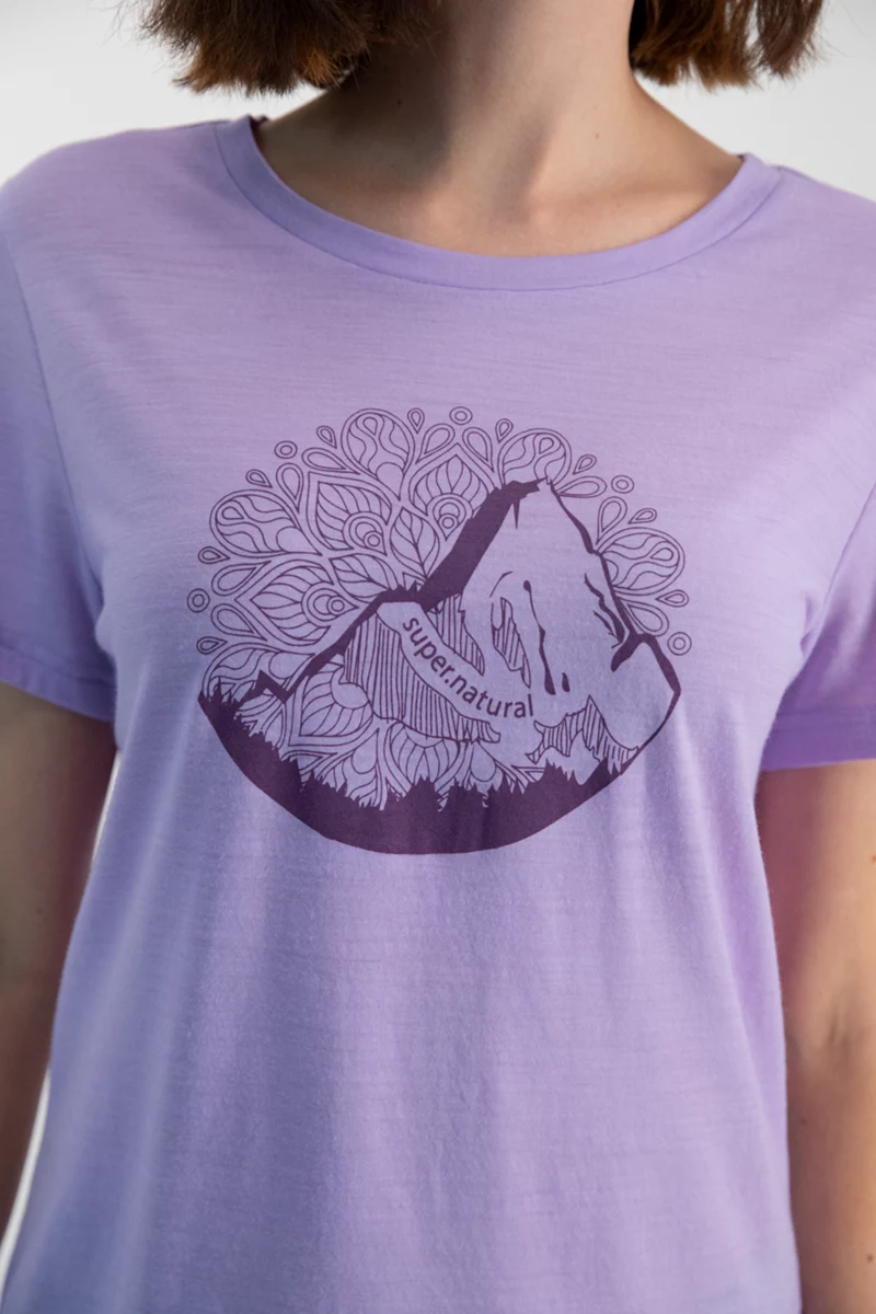 super.natural Mountain Mandala Merino Damen T-Shirt