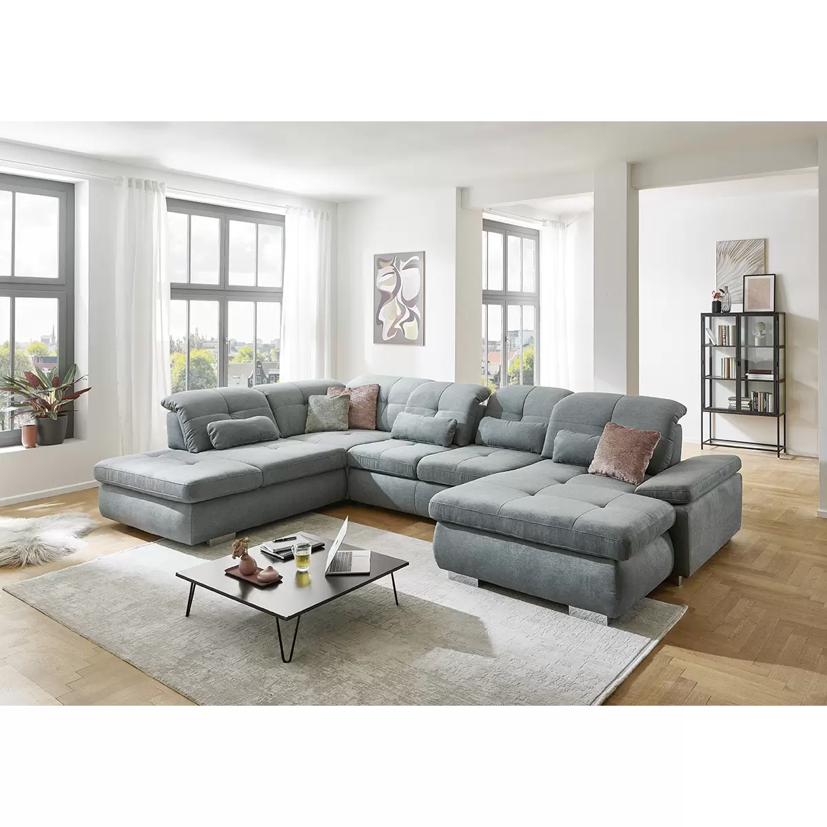 Wohnlandschaft Arbaz Grau
