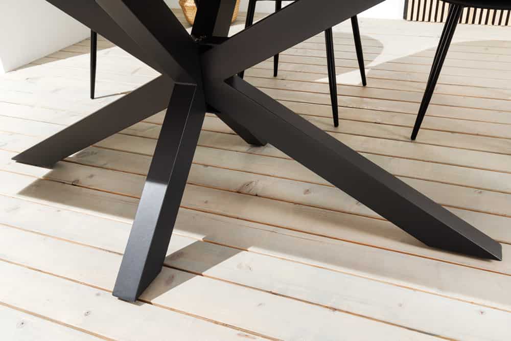 In- und Outdoor Esstisch GALAXIE 180cm anthrazit Keramik Aluminium Gartentisch