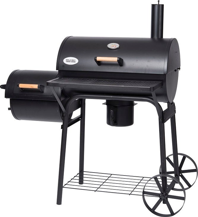 Intratuin houtskool barbecue met rookoven Texas grill Amarillo 126 x 72,5 x 138 cm