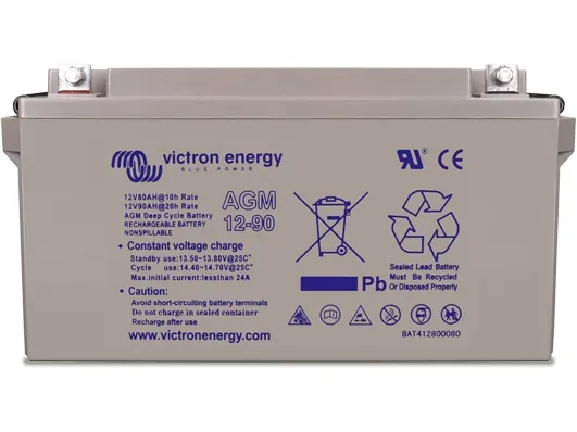 Victron Energy BAT412800084, Genopladeligt batteri, 12 V, 90000 mAh, 167 mm, 183 mm, 350 mm