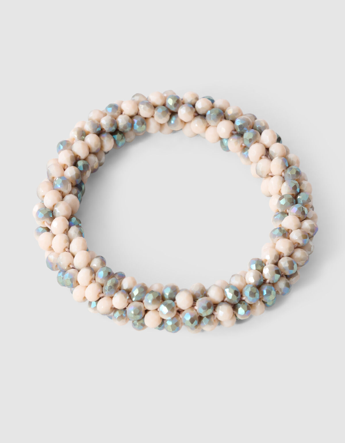 Beaded Armband Lichtgrijs/Beige