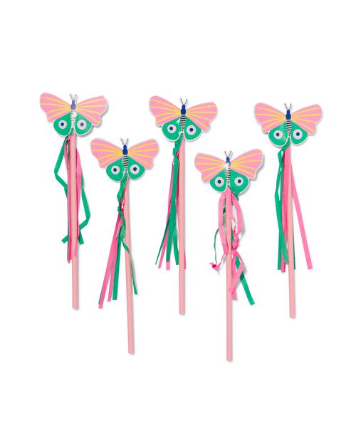 8 baguettes magiques 20cm papillon