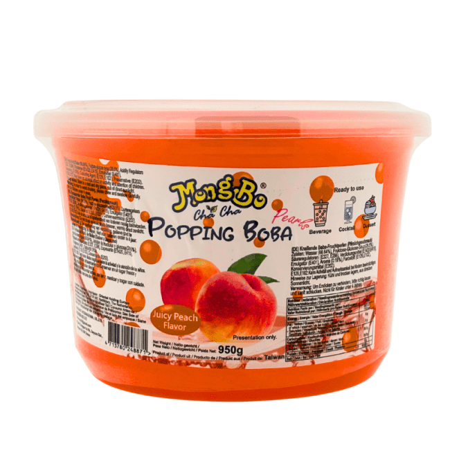 Mongbo Chacha Popping Boba Parels (Perziksmaak) 950g