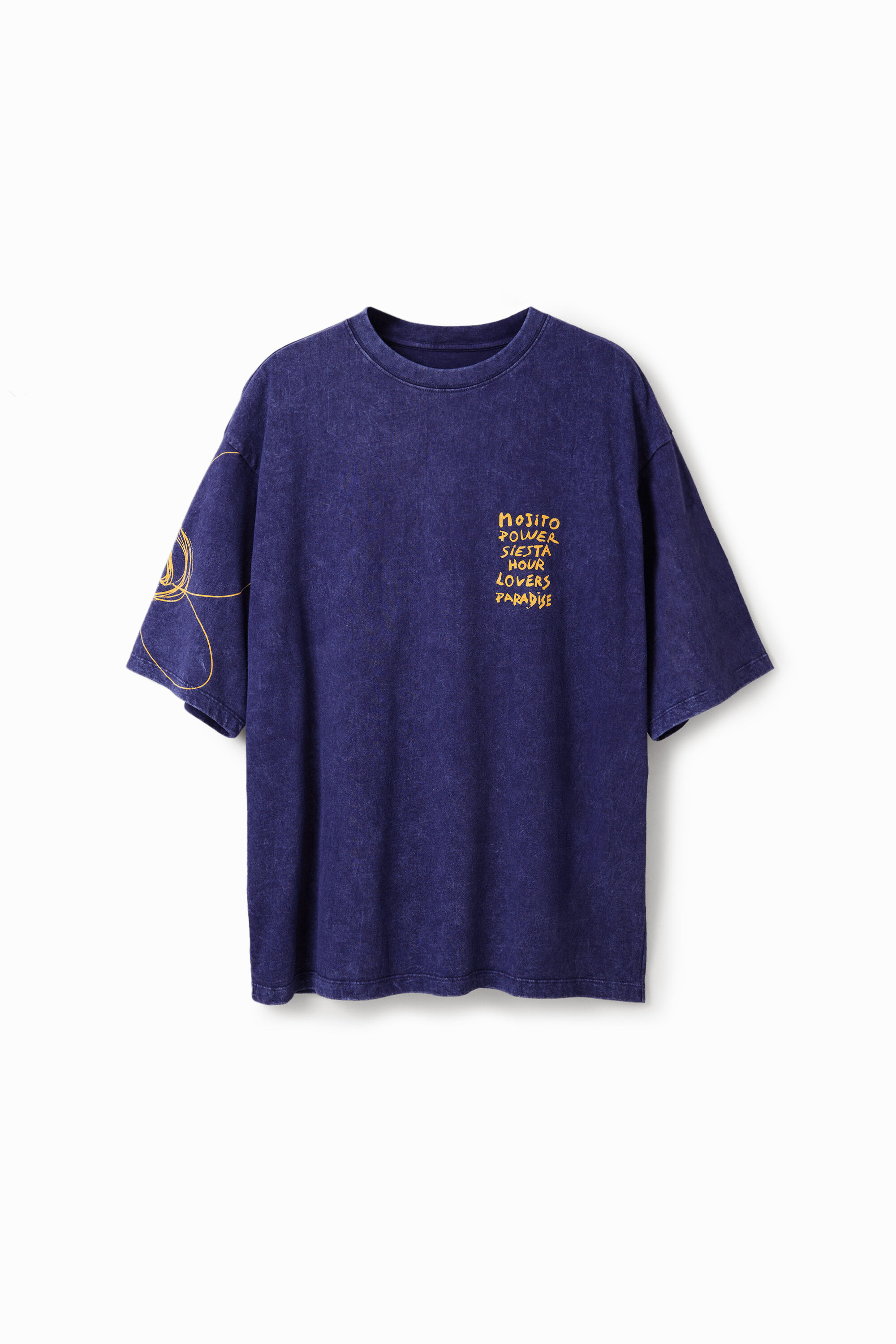 Camisa de lavagem ácida com caimento relaxado