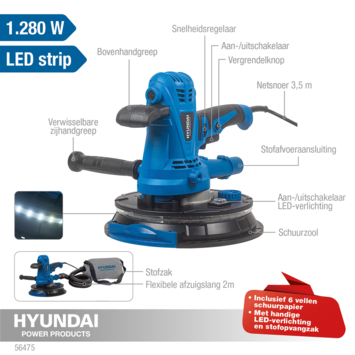 HYUNDAI wandschuurmachine 1280W