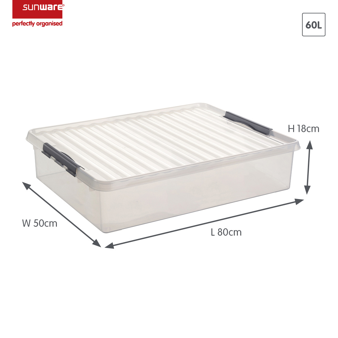 Sunware Q-line 60 liter opbergbox - Metal