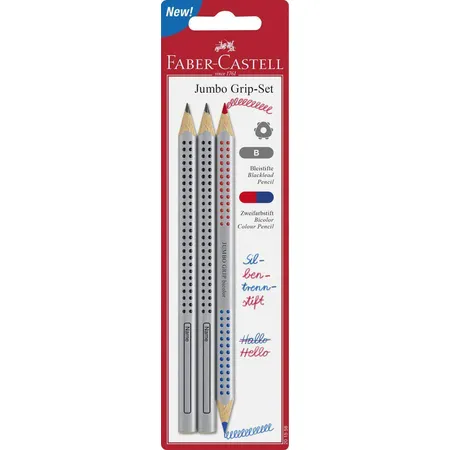 Faber-Castell Jumbo Grip Bicolor + 2 Bleistifte