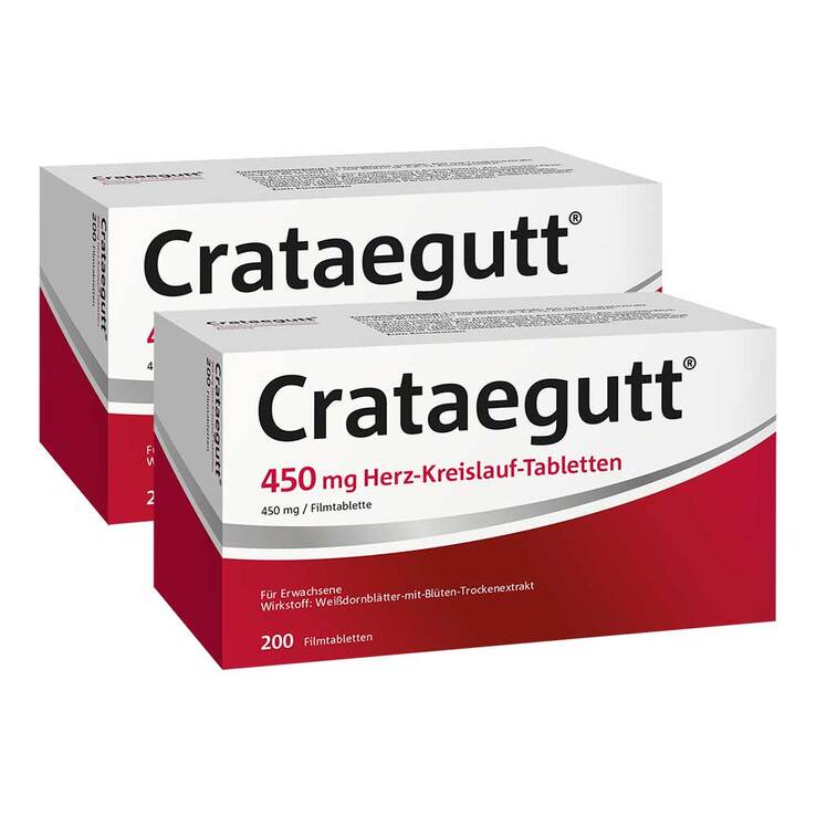 Crataegutt 450 mg Herz-Kreislauf-Tabletten, 2x200 St