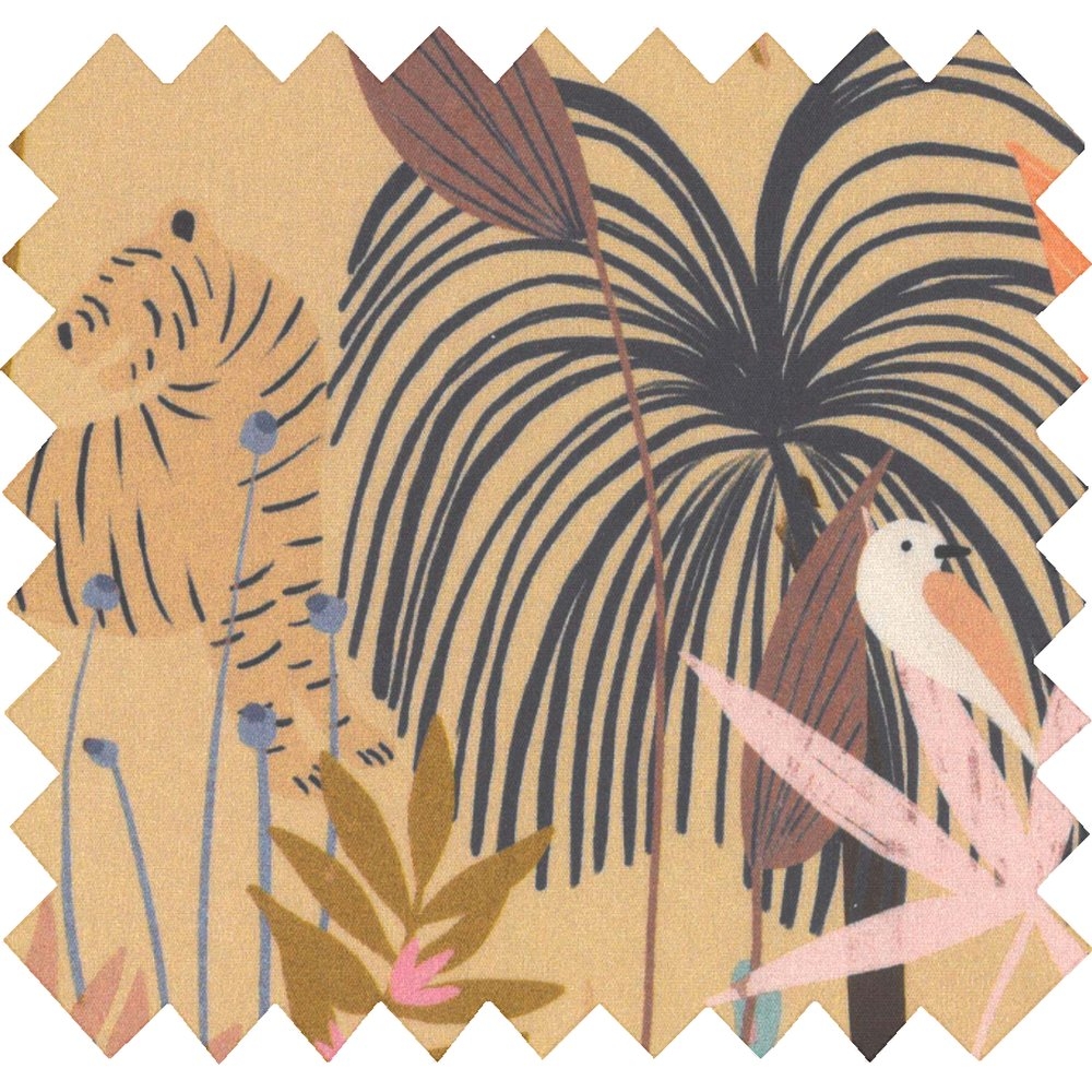 Coupon Tissu 50 Cm Ex2249 Paradis Sauvage Sable