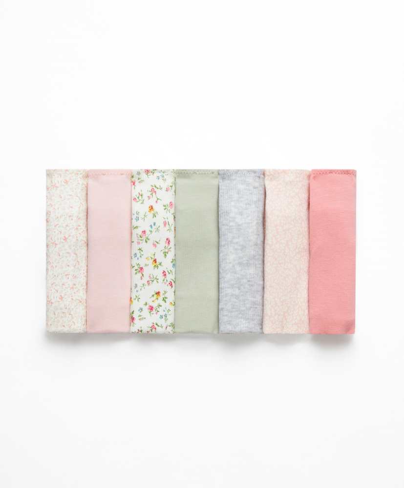 7 calcinhas clássicas de algodão estampado
