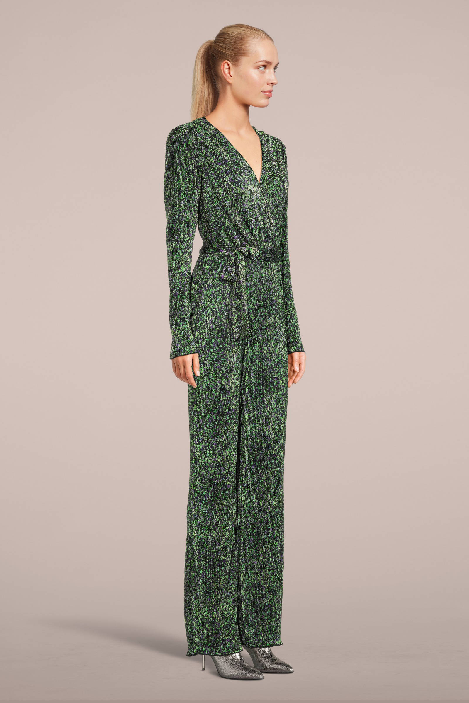 Freebird gebloemde jumpsuit Jinn groen