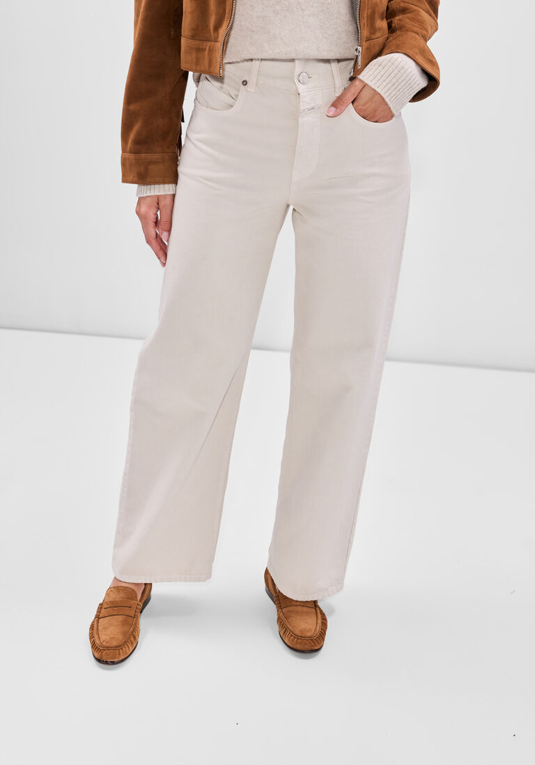ecru closed wide jeans nikka jeans