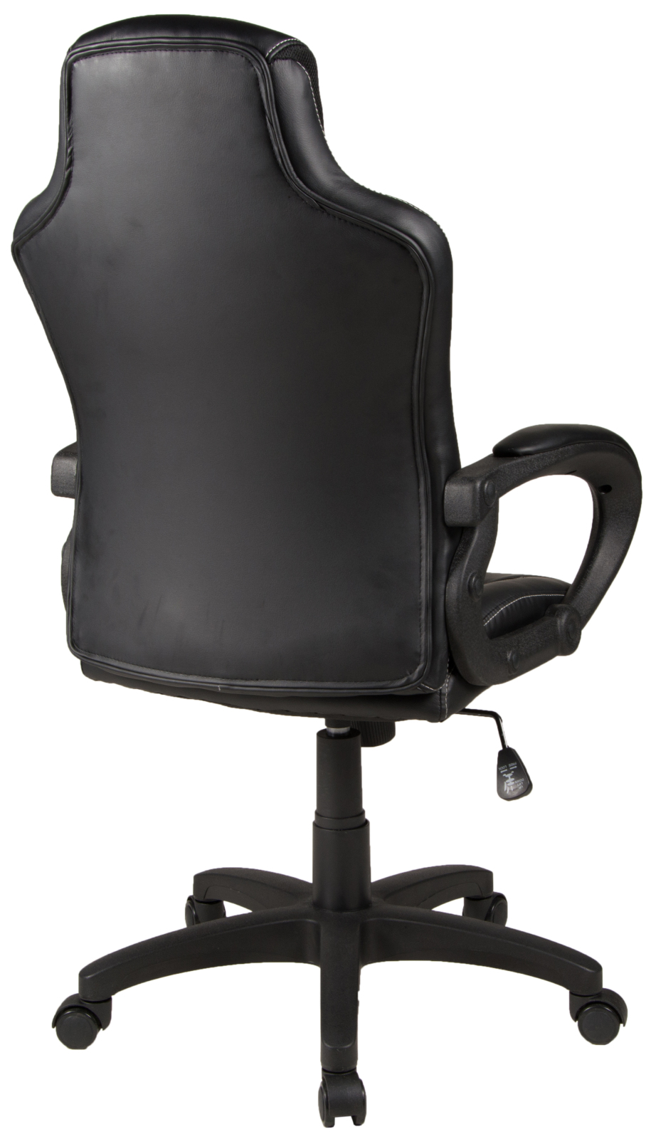 Chefsessel - schwarz - Lederoptik-Netzstoff