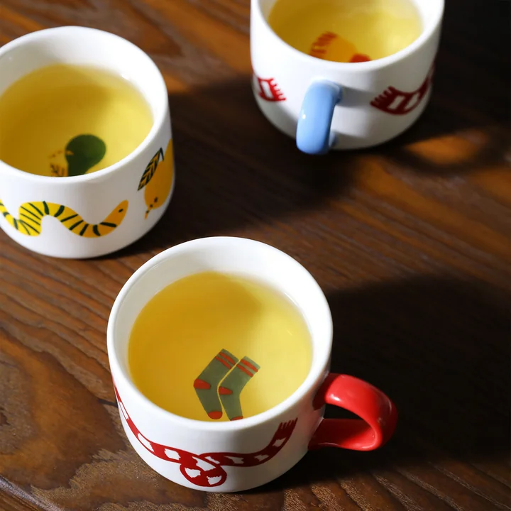 &klevering - Haines Tasse, 0,2 L, mehrfarbig (4er-Set)