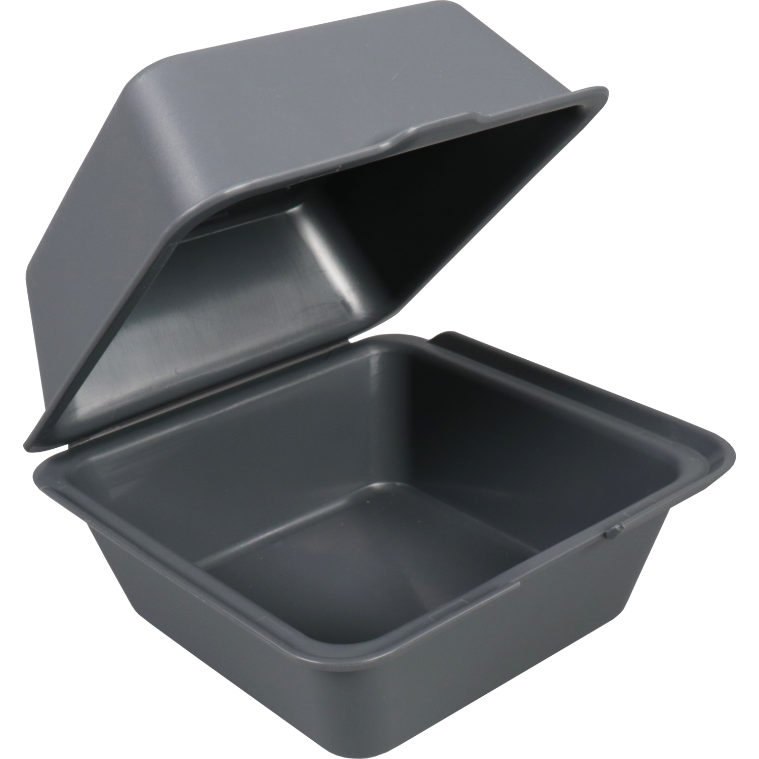 DishCircle Bak, PP, reusable, hamburgerbox, 150x150x100mm, grijs