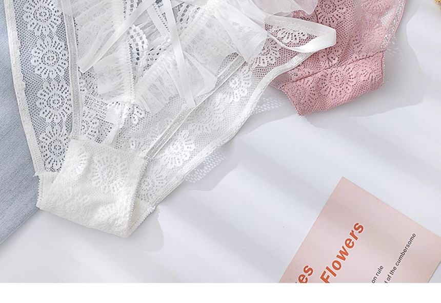 Pancherry - Koppelset: Boxershort + Kanten Slip met Strik