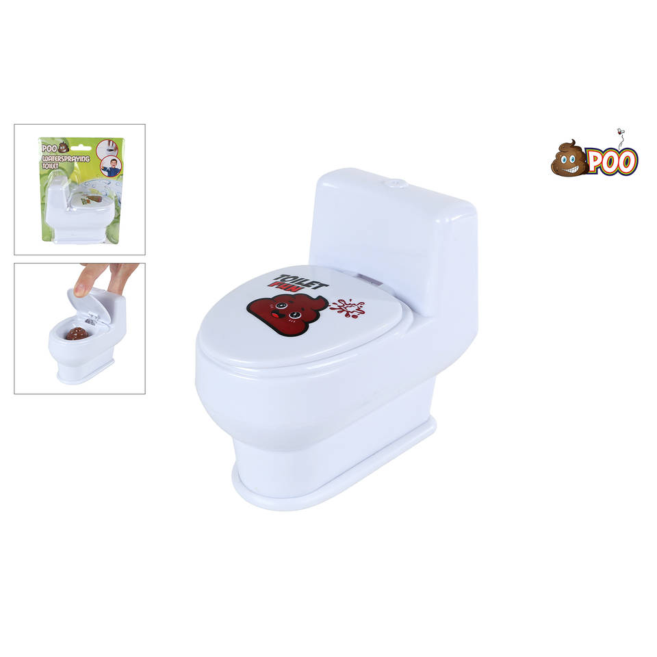 Poo waterspuitend toilet met drol - 10 cm