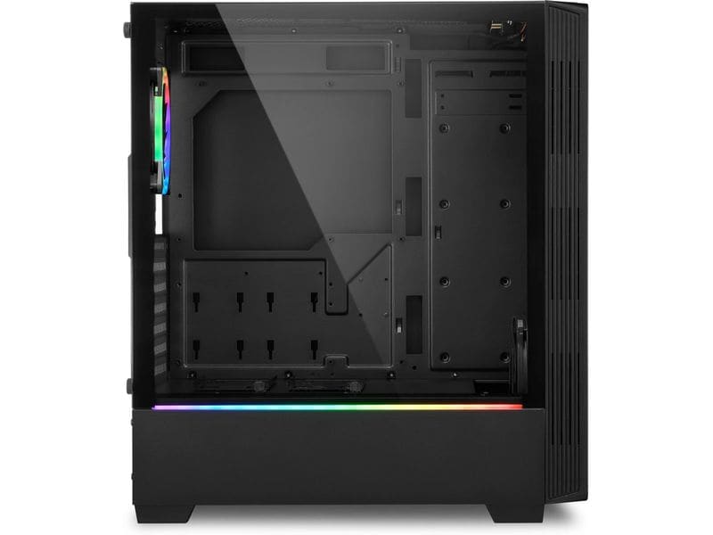 Sharkoon PC-Gehäuse RGB LIT 100 Leises und funktionales Mid-Tower Gehäuse