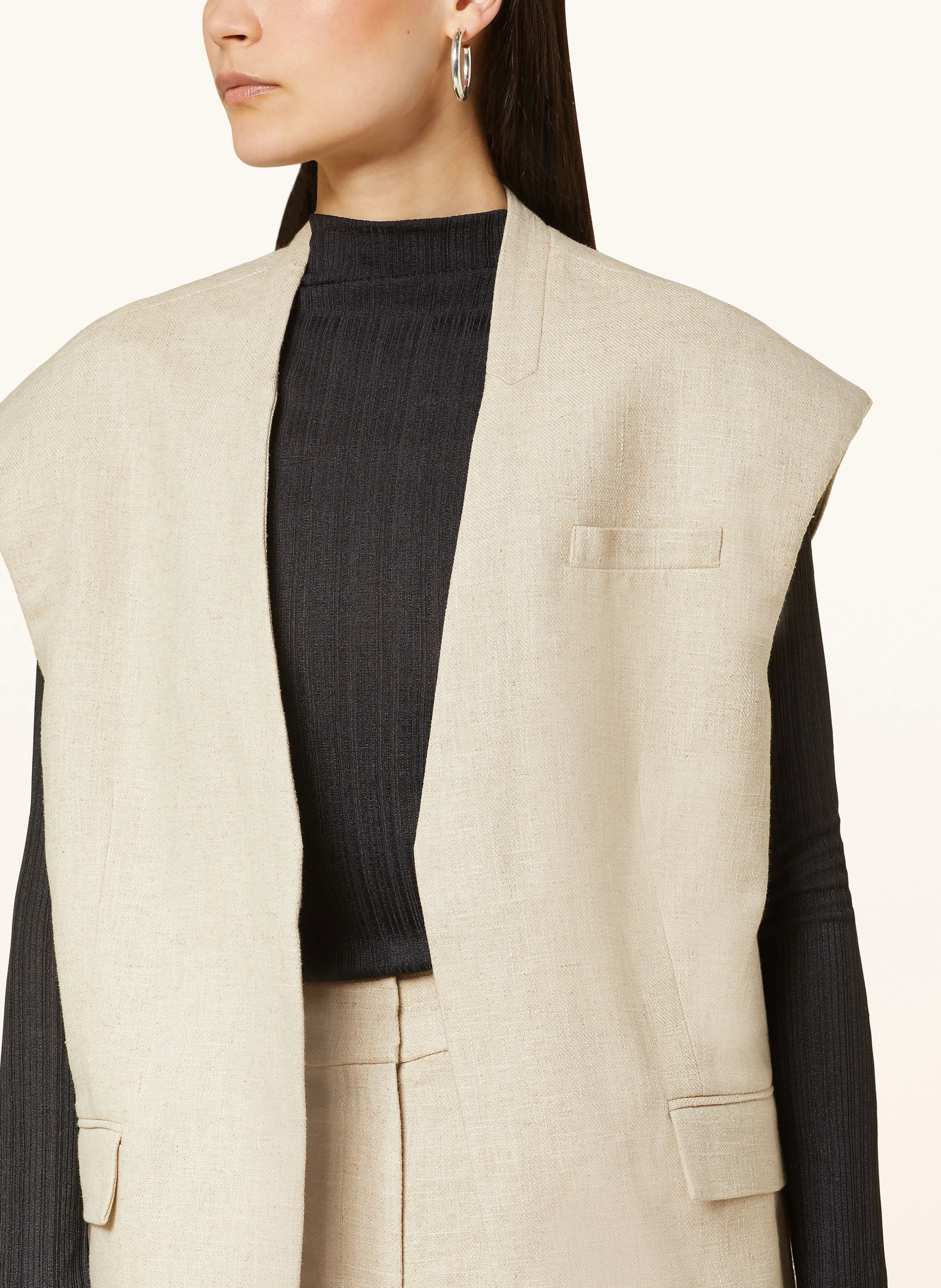 REMAIN Oversized-Weste aus Leinen