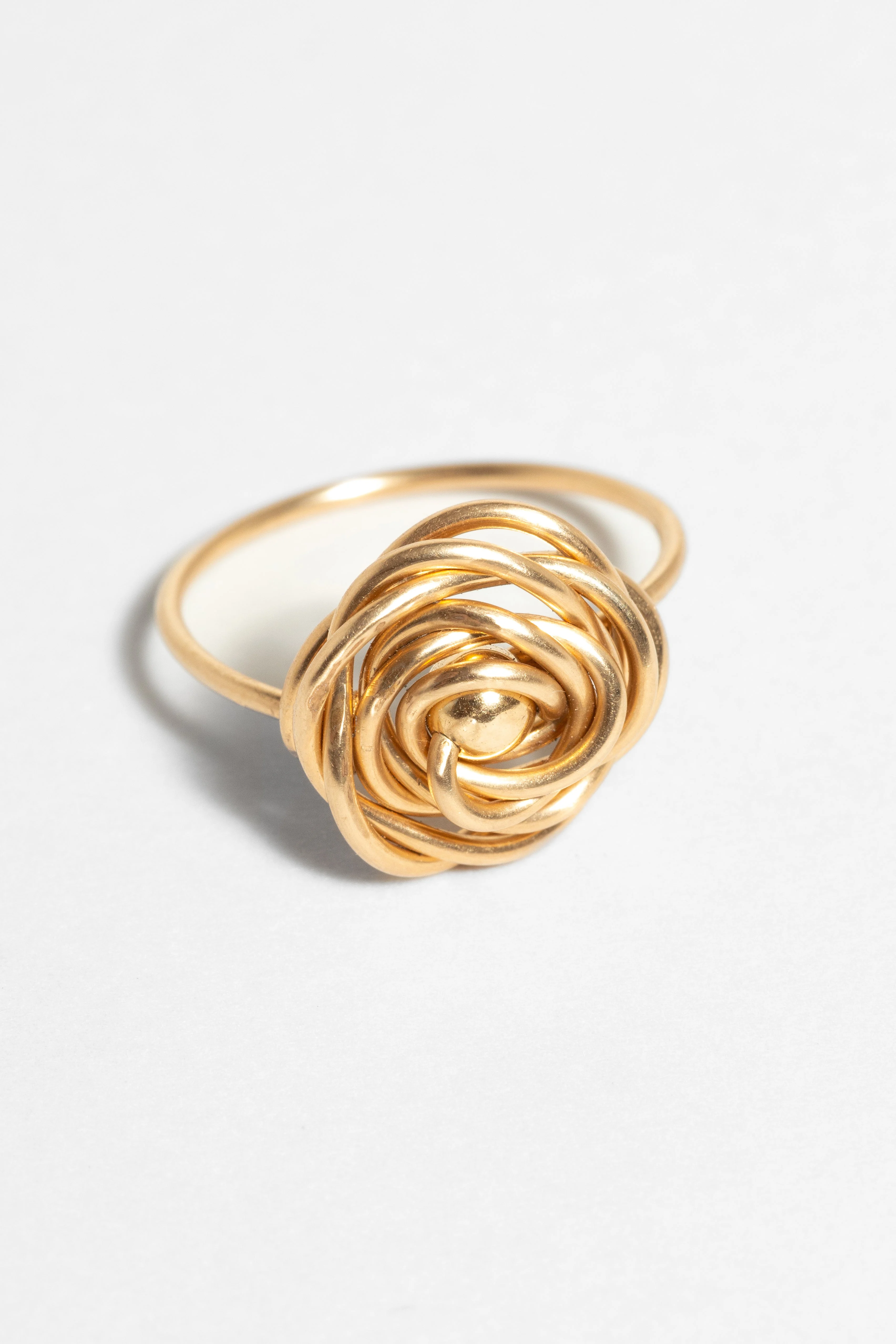 Bague moyenne rosa or 750 | Doré