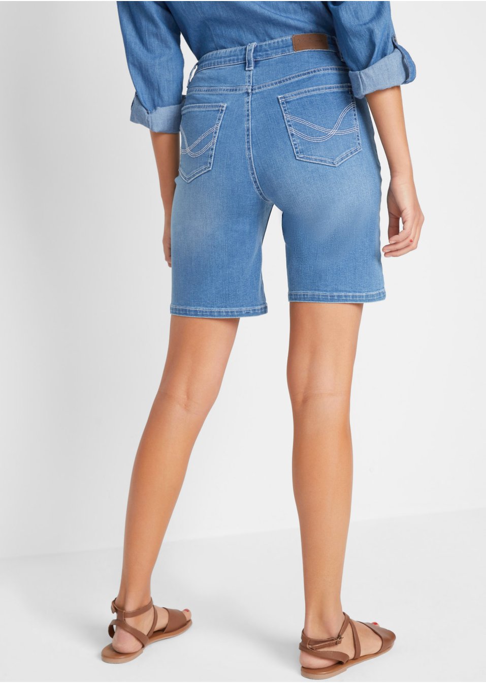 Bermuda en jean extensible