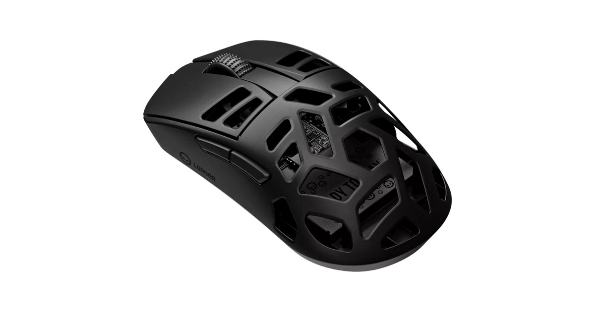 LORGARMSE90W gaming muis  (Zwart, 100 - 26000 dpi, Ultralight)