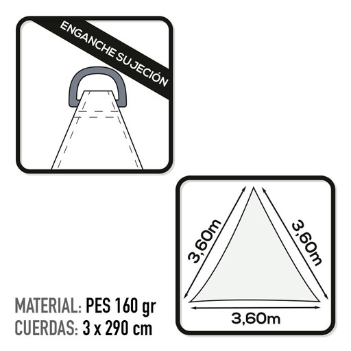 Jardim ativo triangular de poliéster Toldo