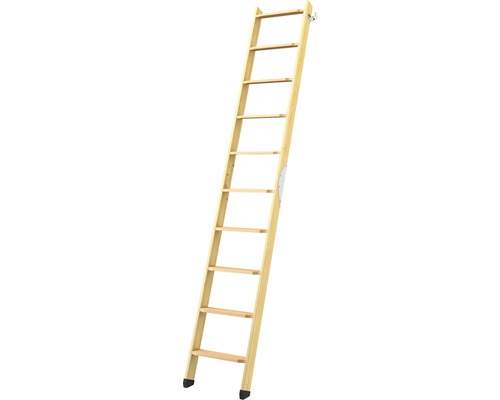 Dolle stapelbedladder, grenen/beuken, onbehandeld, 2-delig met 10 treden