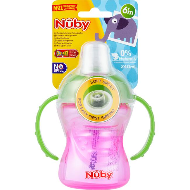 Nuby Super Sprout Antilek Drinkbeker Roze 6+ m 240 ML