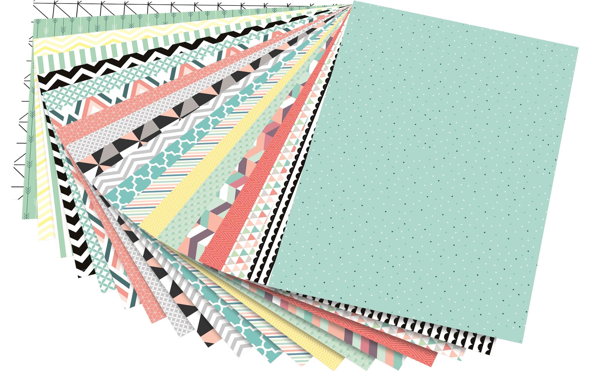 Motivblock Geometrie MehrfarbigMotivblock 20 Blatt