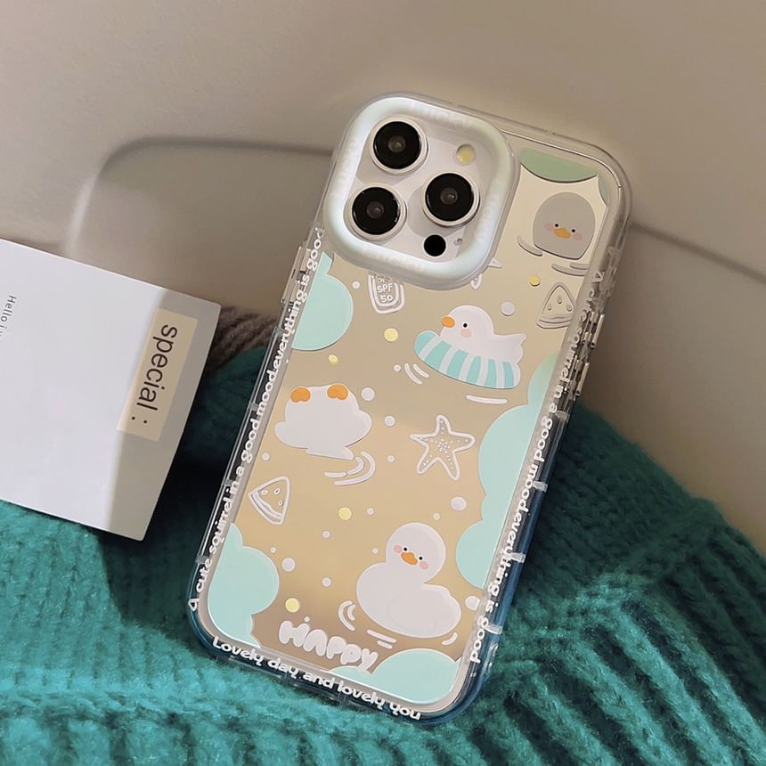 Rockit - Eend Gespiegeld Telefoonhoesje - iPhone 15 Pro Max / 15 Pro / 15 Plus / 15