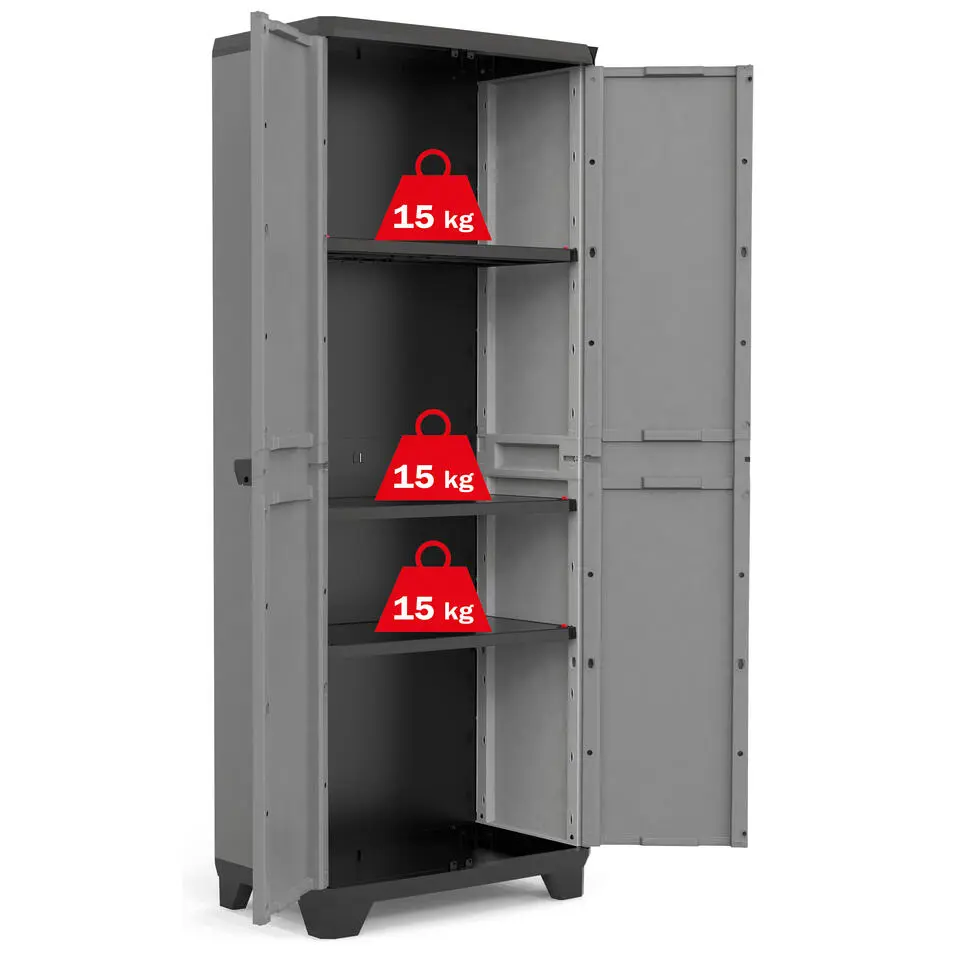 Keter Stilo Opbergkast hoog - 3 planken