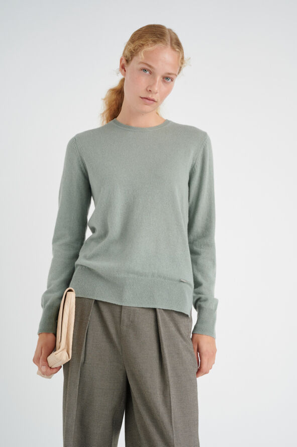 InWear LukkaIW Crew-neck Pullover Premium - 100% Cashmere Vetiver green