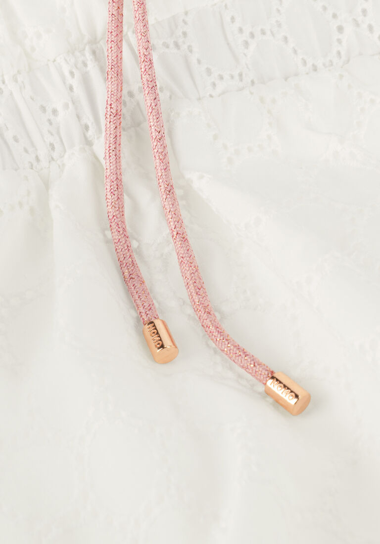 NONO witte nono mini jurk mirabel embroidered dress