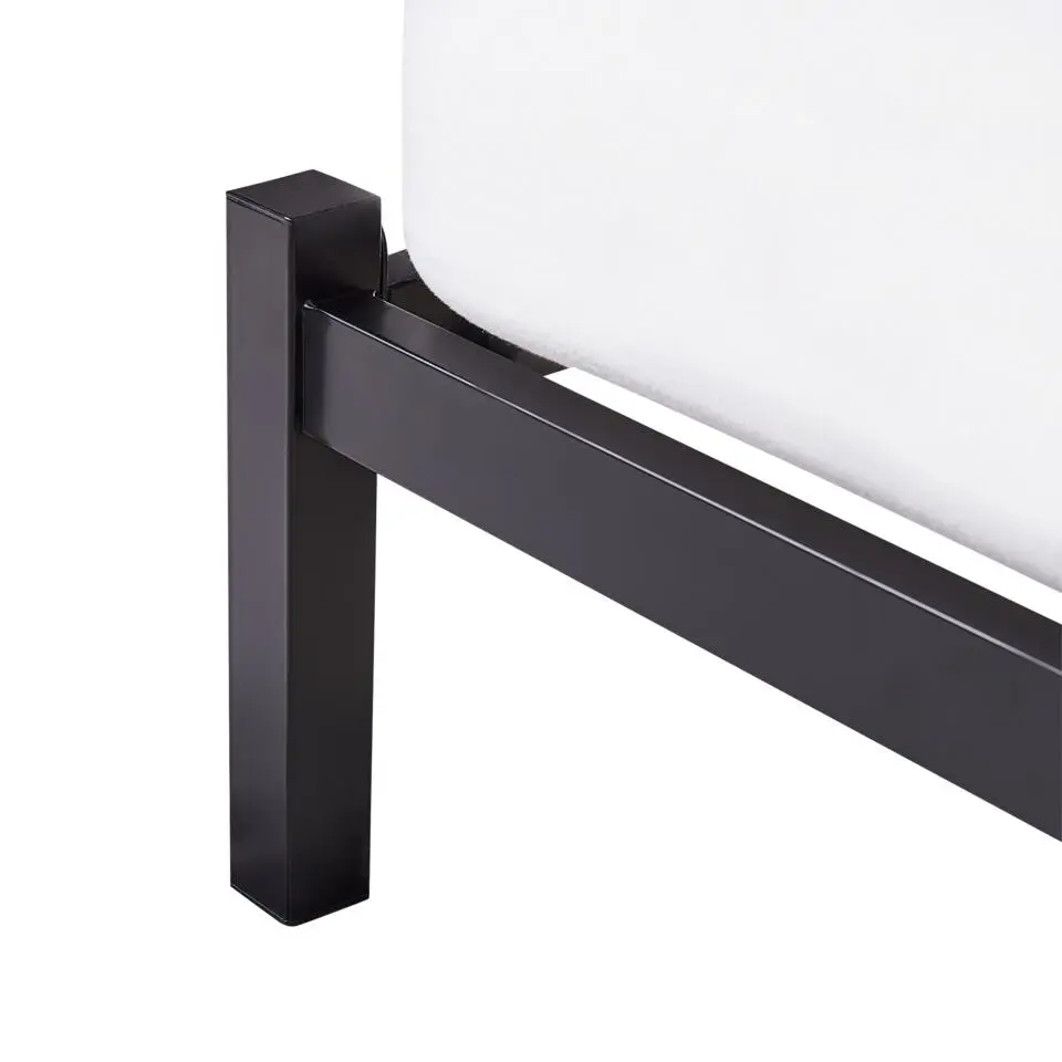 CLAMART - Tweepersoonsbed - Zwart/Grijs - 140 x 200 cm - Metaal
