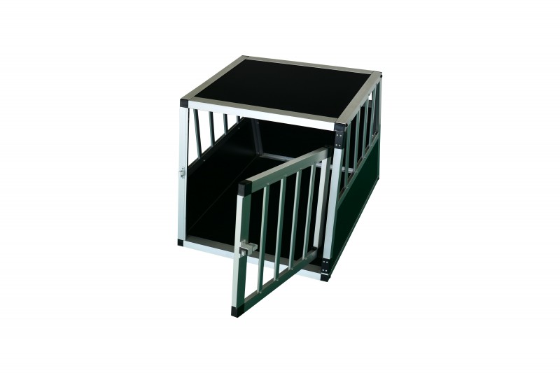 Hundebox Alu geneigte Rückseite S schwarz