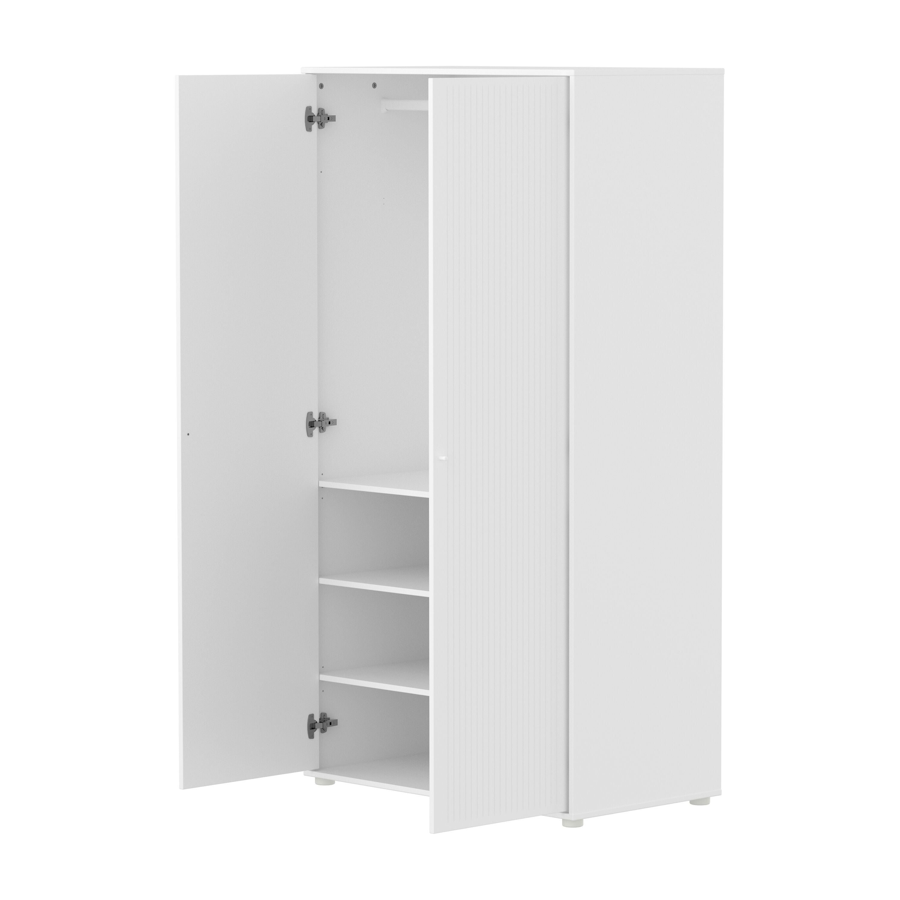 Flexa SAGA Schrank - Weiss / B: 100.0 cm x T: 55.0 cm x H: 200.0 cm