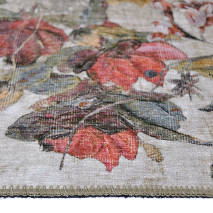 Rond Bloemen vloerkleed - Fleur Multi | Kleurrijk
