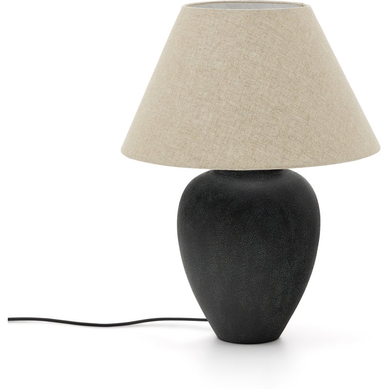 Lampe de table Mercadal en céramique avec finition noire
