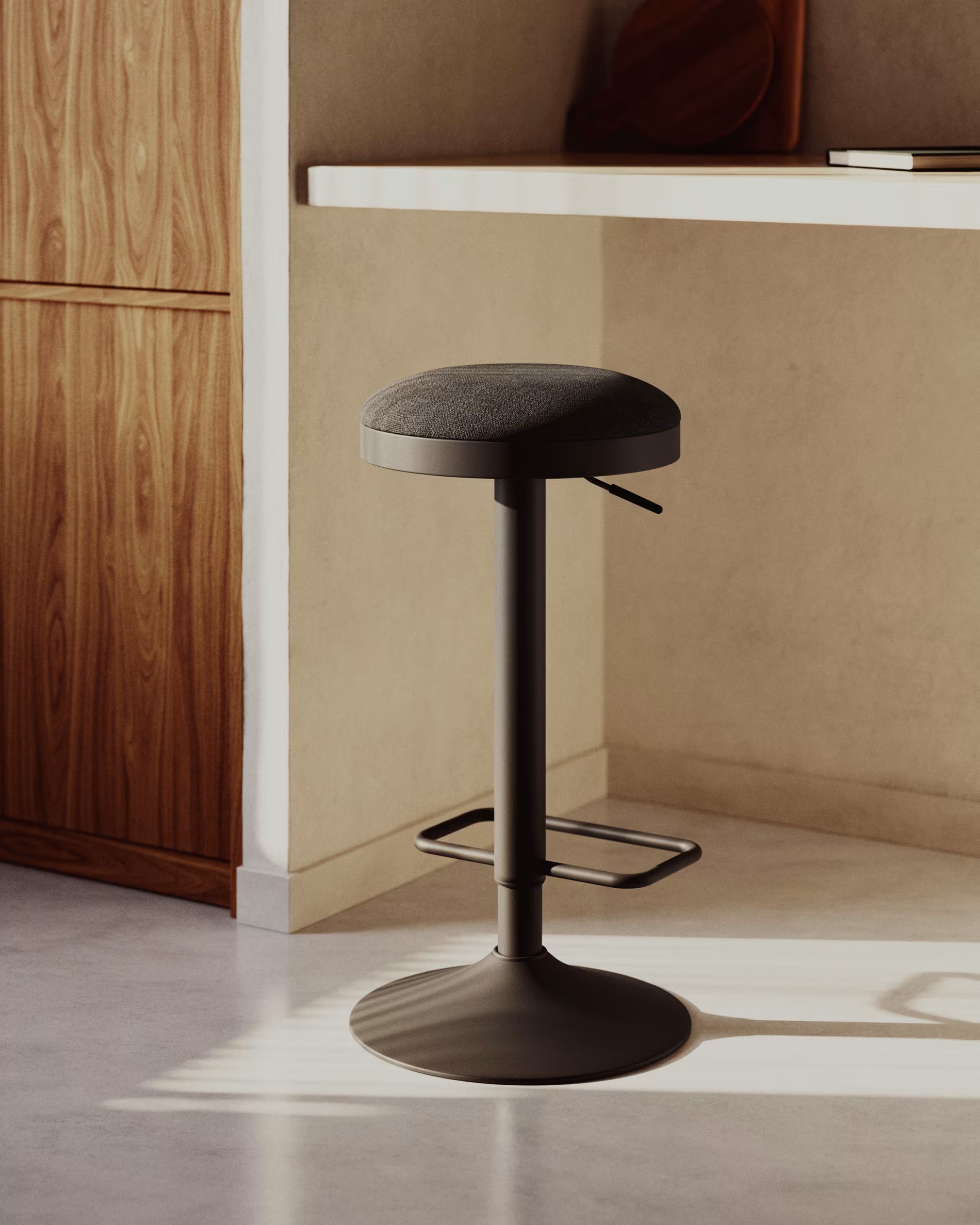 Kave Home Barhocker ZAIB schwarz/mattschwarz