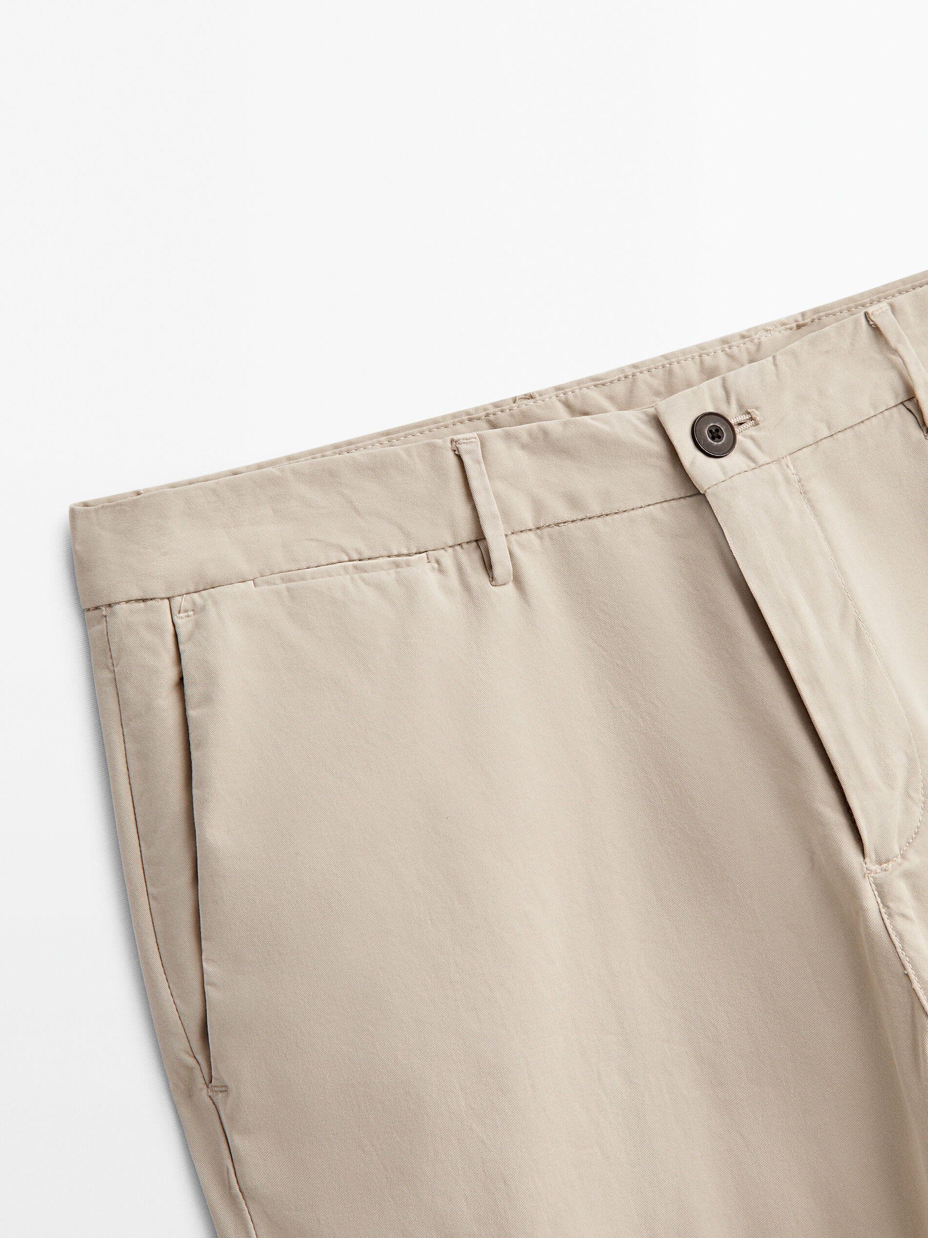 Calça chino slim fit - Bege claro