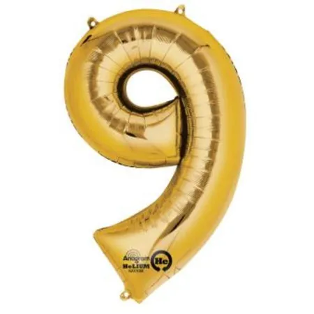 amscan SuperShape 9 gold Folienballon 63 x 86 cm