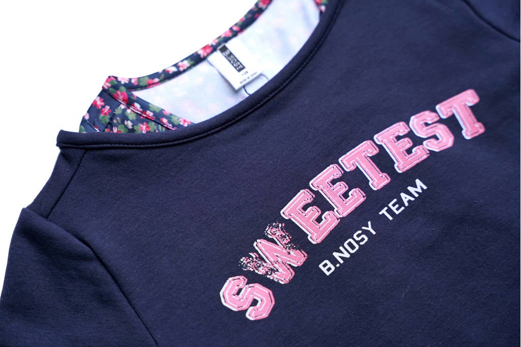 B.Nosy 2-delige jurk blauw/roze
